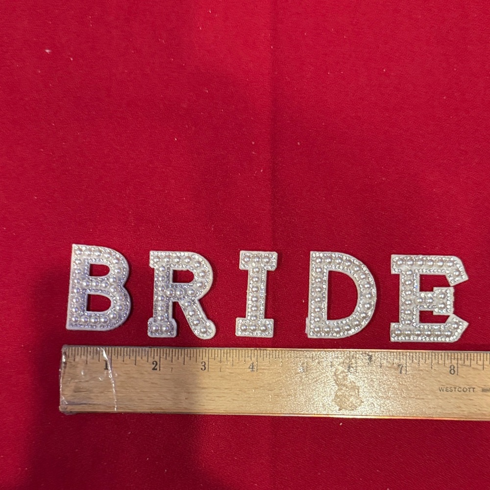 Silver Pearls and  Rhinestones Bride Patch